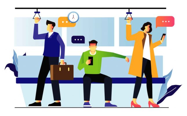 Free Train Passenger Illustration (AI)